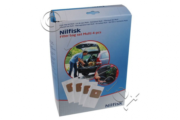 Nilfisk Original 4x Staubsaugerbeutel Für Multi 20 / 30 - 20T / 30T INOX Staubsauger | 107402336