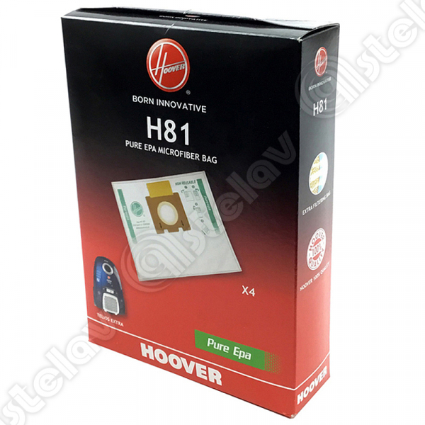4er Pack Original Hoover Staubsaugerbeutel Mikrofaser H81 PURE EPA | 35601865