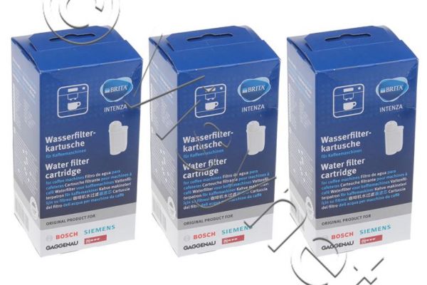 3x BOSCH Original Wasserfilter - BRITA INTENZA - Kaffeemaschine, Espressomaschine | 17000706