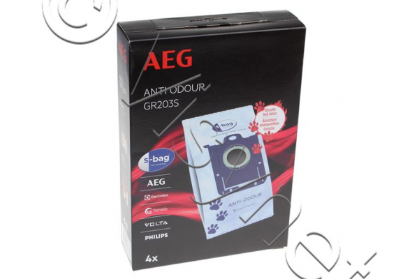 4x Original AEG Electrolux Staubsaugerbeutel | GR203S - ANTI-ODOUR | 9001684753