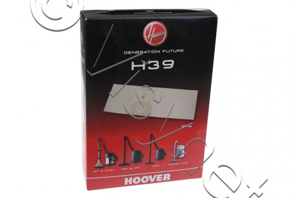 4er Pack Original Hoover Staubsaugerbeutel H39 - DRY JET & WASH WET & DRY Staubsauger - 09189051