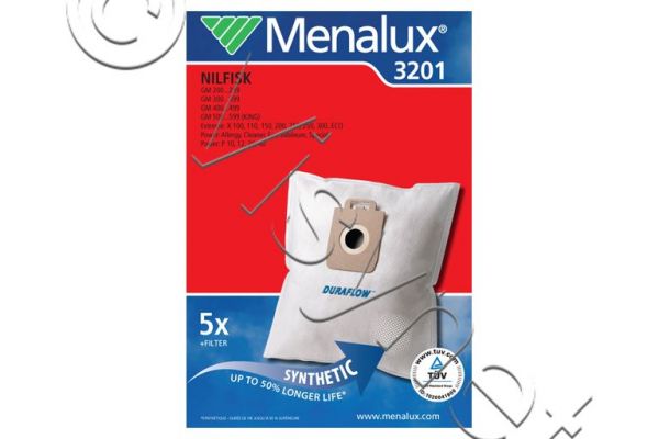 Menalux Original Staubsauger 5x Synthetik Beutel + 1x Motorfilter - 3201 | 9001961854