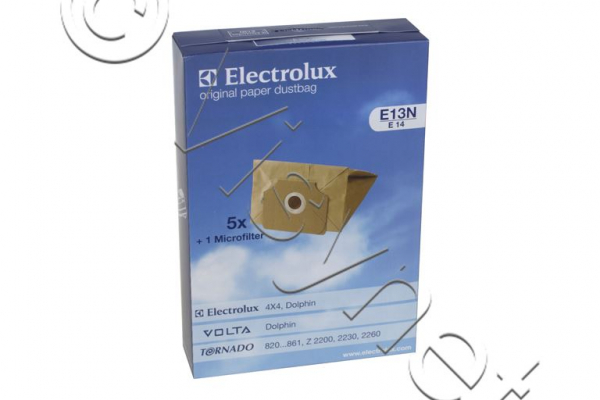5x Beutel + 1x Microfilter Original Electrolux E13N Staubsaugerbeutel - Z861-Z2230 | 9001961201